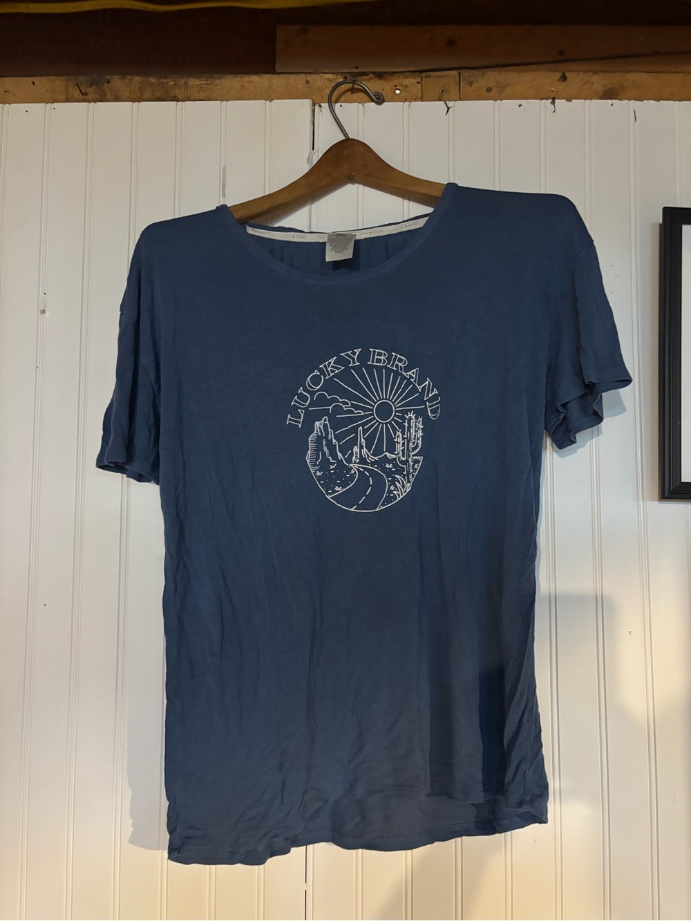 Lucky Brand Blue Short Sleeve Graphic Tee